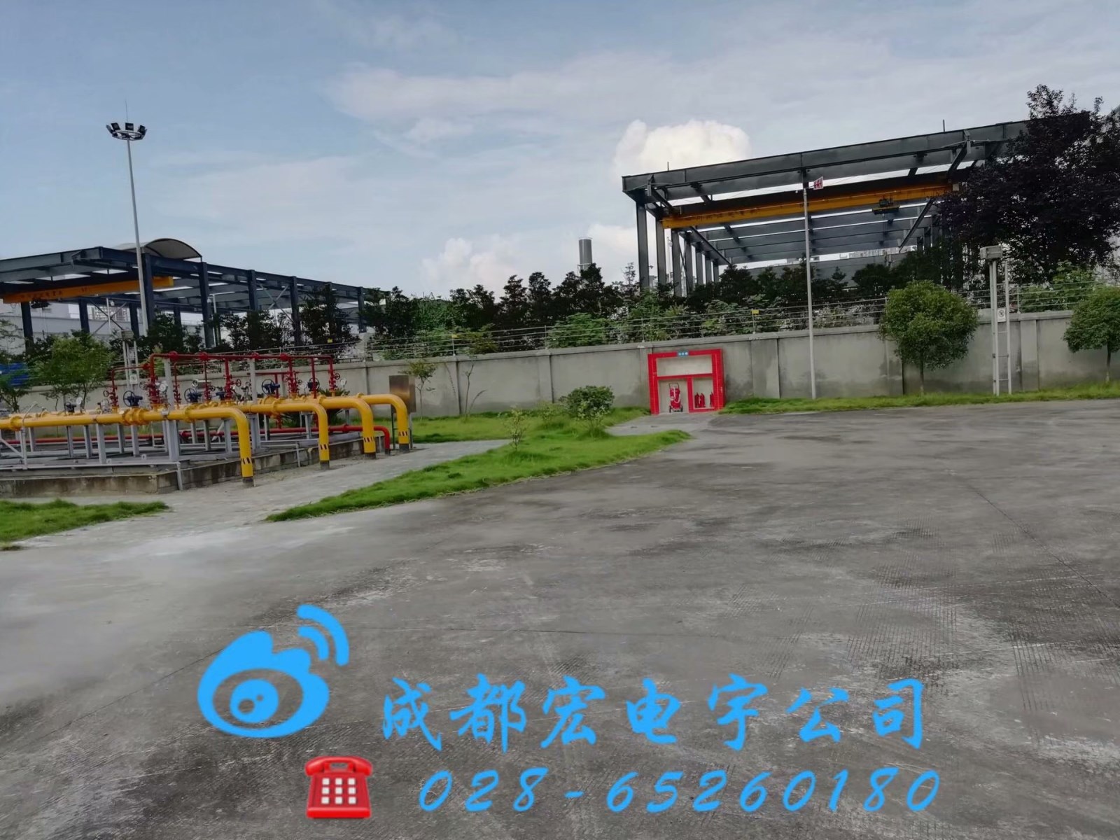 成都世纪城配气站触网刀片型电子围栏项目